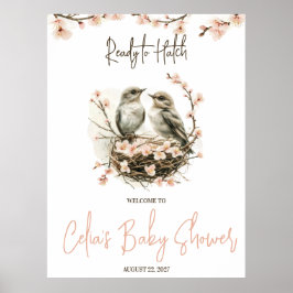 Póster ¡Listo para incubar! Bienvenidos a Baby Shower de