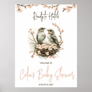 Póster ¡Listo para incubar! Bienvenidos a Baby Shower de 