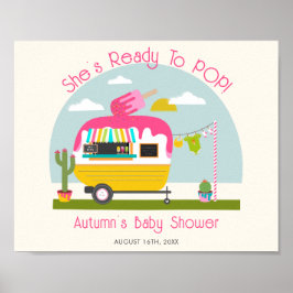 Póster Listo Para Pop Ice Chica Baby Shower