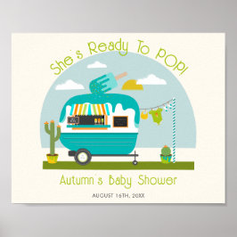 Póster Listo Para Pop Ice Truck Boy Baby Shower