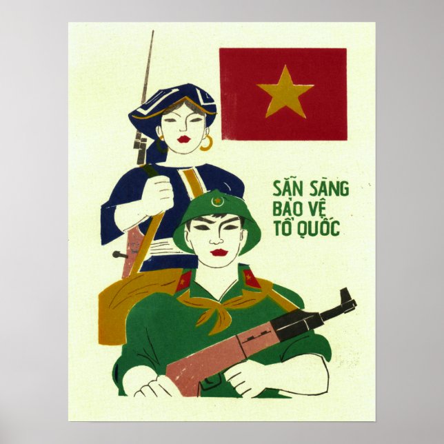 Póster ¡Listo Para Proteger El País! Guerra de Vietnam (Frente)