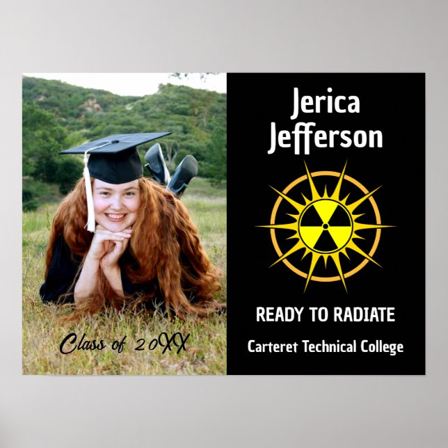 Póster Listo para radiación de graduación (Frente)