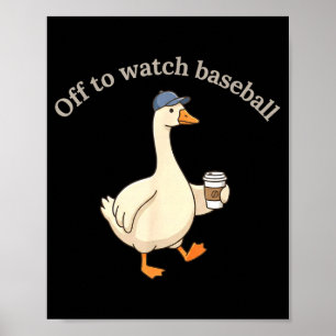 Póster Listo para ver béisbol divertida mamá de béisbol g