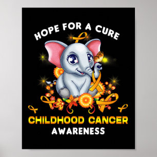 Póster Listón de Concientización sobre el Cáncer Infantil