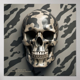 Póster LITE Memento Mori Camo Skull EXISTENCIAL