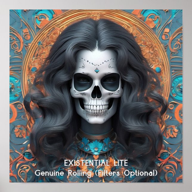 Póster LITE Memento Mori Femme Skull (Frente)