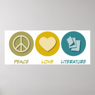 Póster Literatura del amor de la paz