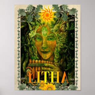 PÓSTER LITHA, POSTER DE SABBAT DE VERANO SOLSTICE WICCAN