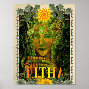 PÓSTER LITHA, POSTER DE SABBAT DE VERANO SOLSTICE WICCAN