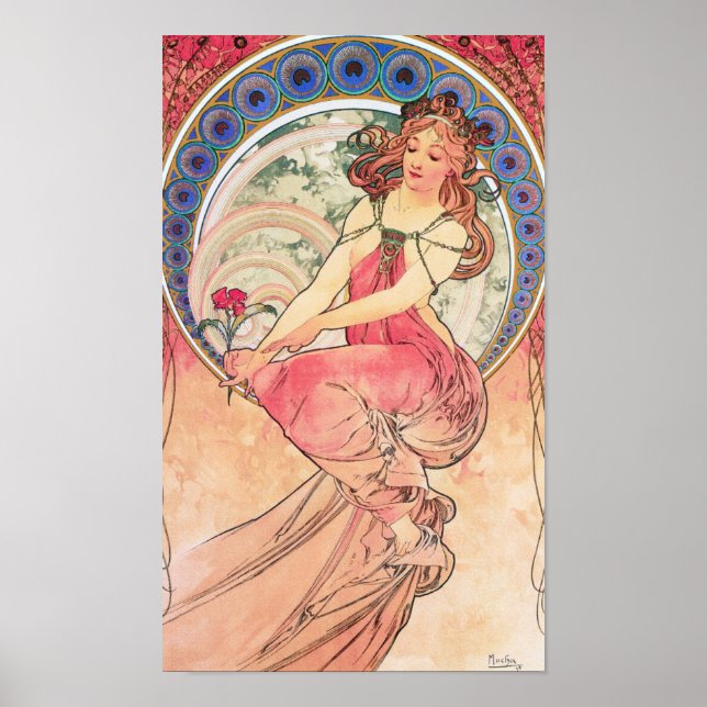 Póster Litografía de Alphonse Mucha (Frente)