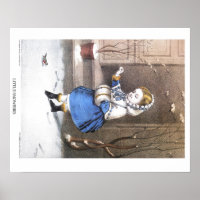 Litografía de Currier e Ives: Pequeño Ave de Nieve