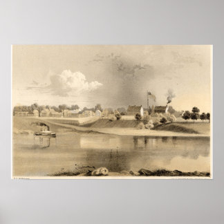 Póster Litografía de Fort Smith Arkansas 1859