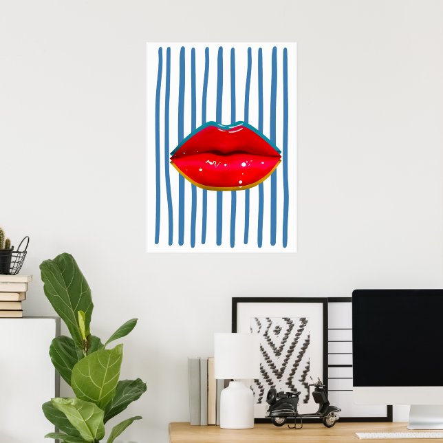 Póster Litros retro (Oficina en casa)
