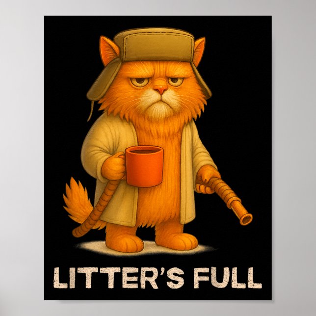 Póster Litter’s Full Funny Cat Parody Lovers Christmas Xm (Frente)