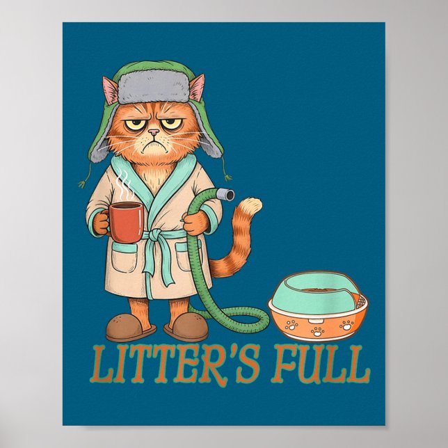 Póster Litters Full Funny Cat Lovers Christmas Funny Gift (Frente)