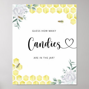 Póster Little BEE adivina cuántos dulces
