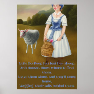 Póster Little bo-peep ha perdido su divertida oveja linda