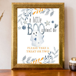 Póster Little Boo Halloween Baby Shower Favor