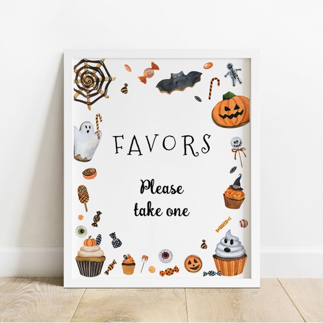 Póster Little Boo Halloween Baby Shower Favores (Subido por el creador)