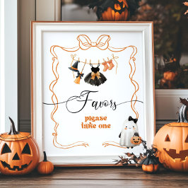 Póster Little Boo Halloween Clothesline Favores