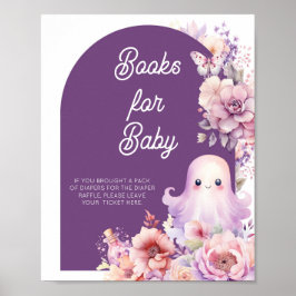 Póster Little Boo Halloween Fall Floral Books para el beb
