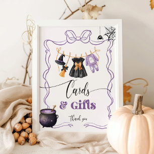 Póster Little Boo Halloween Tarjetas de línea de ropa y r