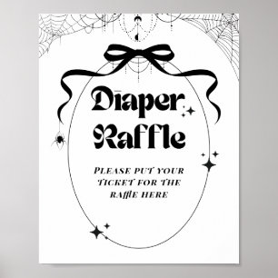 Póster Little Boo Minimal Gothic Halloween Baby Shower