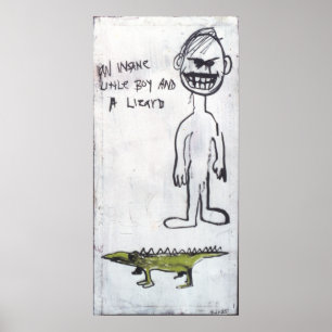 PÓSTER "LITTLE BOY INSANO Y UN LAGARTO "