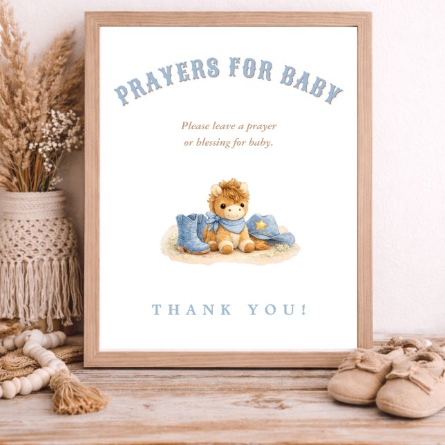 Póster Little Cowboy Baby Shower Prayers for Baby (Subido por el creador)