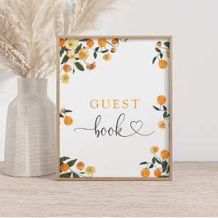 Póster Little Cutie Baby Shower Guest Book Poster