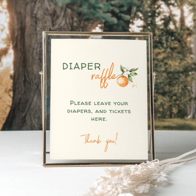 Póster Little Cutie Citrus Baby Shower Diaper Raffle (Subido por el creador)