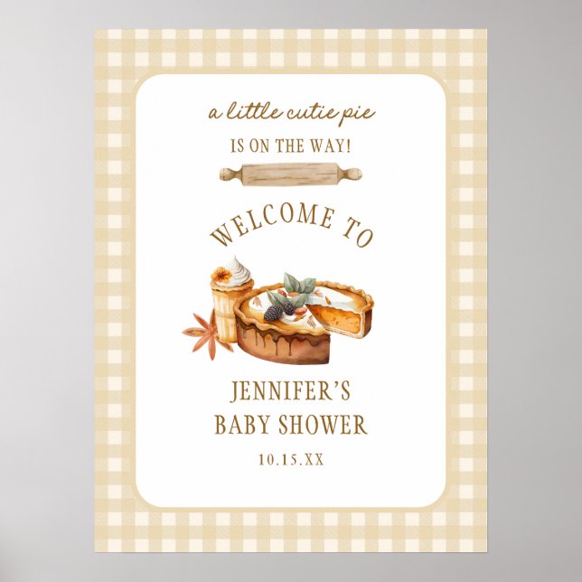 Póster Little Cutie Pie Está En El Camino De La Bienvenid (Frente)