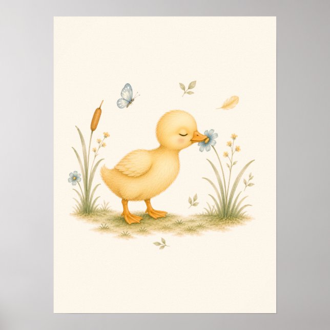 Póster Little Duck & Wildflower Nursery (Frente)