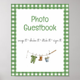 Póster Little Fisherman Baby Photo Guestbook