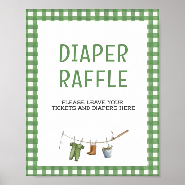 Póster Little Fisherman Baby Shower Books for Baby  (Frente)