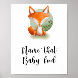 Póster Little Fox - Nombra esa comida para bebé