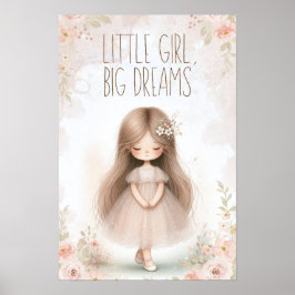 Póster little girl, big dreams poster