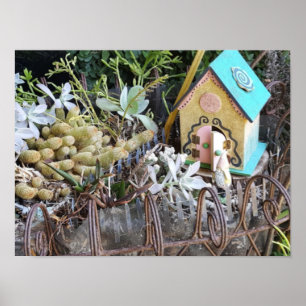 Póster Little Gnome Home in the Woods