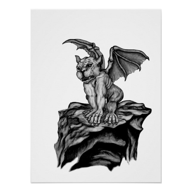 Póster Little Golem Gargoyle (Anverso)