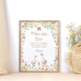 Póster Little Goose Baby Shower Mom-osa Bar