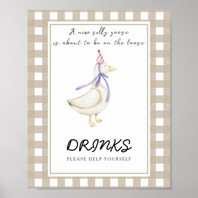 Póster Little Goose - Las bebidas te ayudan (Frente)