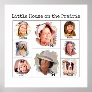 Póster Little House on the Prairie Ingalls Family