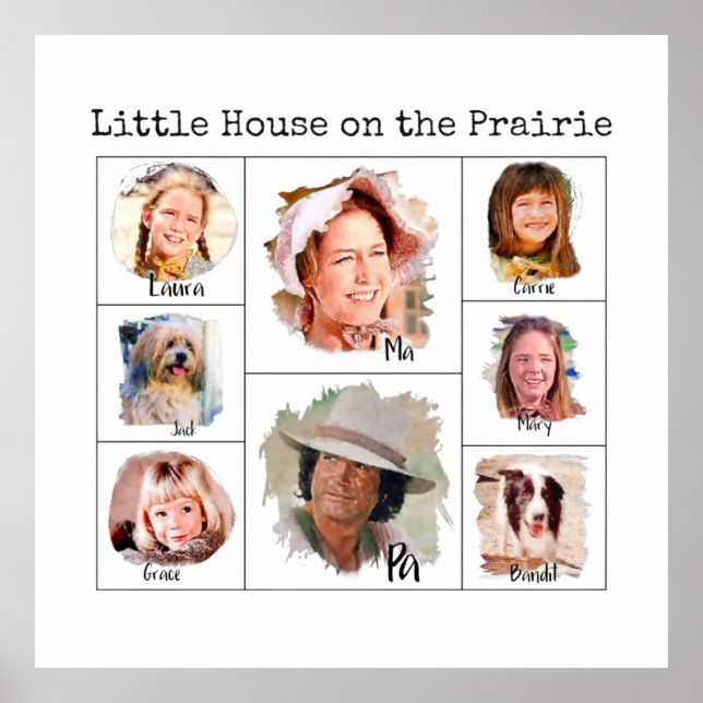 Póster Little House on the Prairie Ingalls Family (Frente)