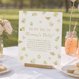 Póster Little Lemon Baby Shower How Big Mommys Belly