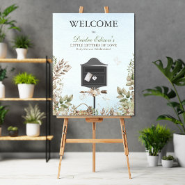 Póster Little Letters OF Love Baby Shower Welcome Sign