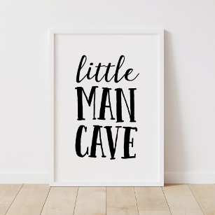 Póster Little Man Cave Woodland Nursery Poster
