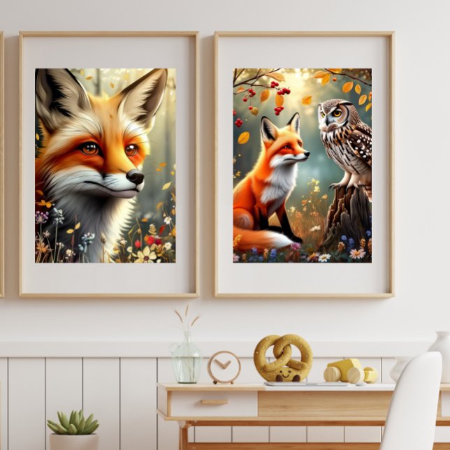 Póster Little Maple 🦊 Fox Little Light Storybook Tales (Little Maple Little Light Storybook Tales)
