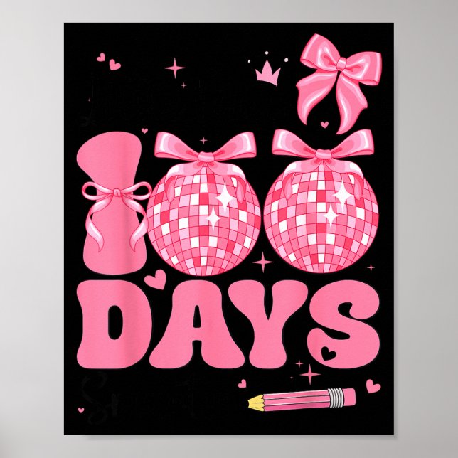 Póster Little Miss 100 Days Smarter Kids Girls 100th Day  (Frente)