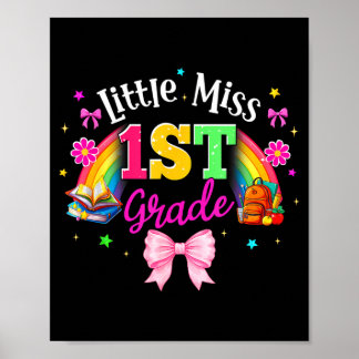 Póster Little miss 1st grade cute first day of first