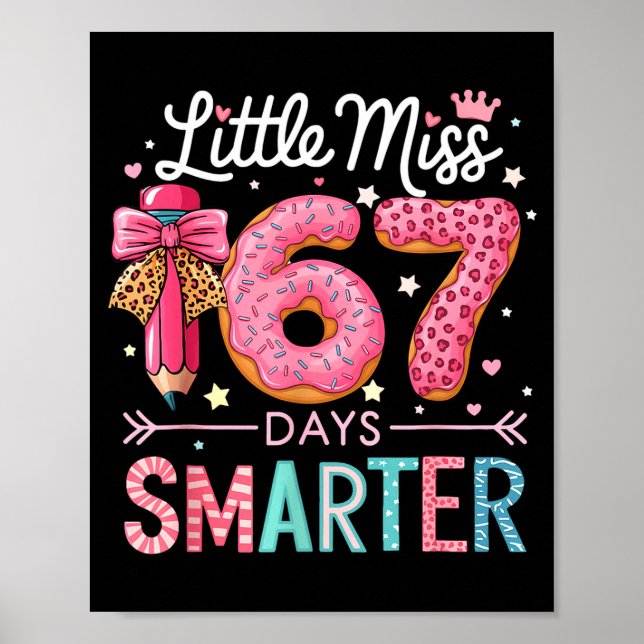 Póster Little Miss 67 Days Smarter Donut Lover 67th Day O (Frente)